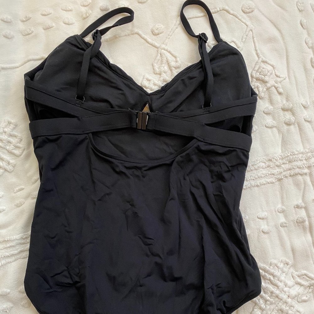 Seafolly peek-a-boo black swimsuit - like new